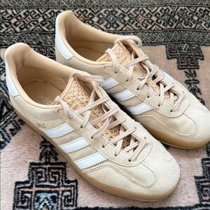 Adidas Beige Sneakers with White Accents